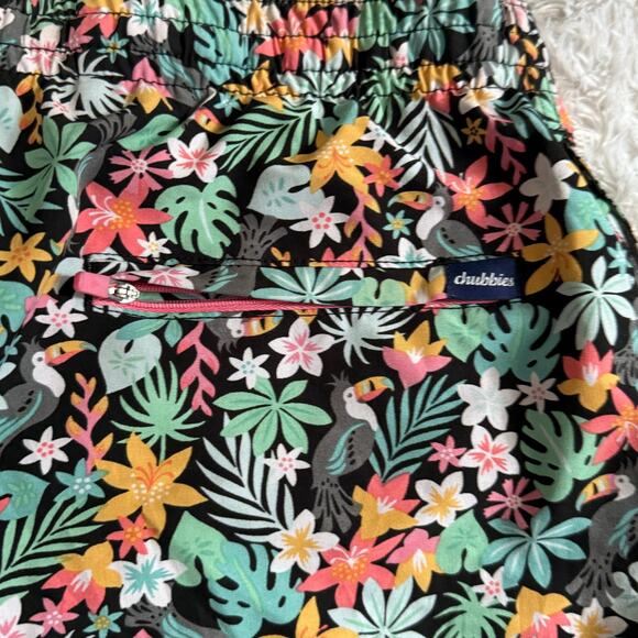 Chubbies Swim Trunks Men's Large Tropical Floral Toucan Print - Picture 1 of 8